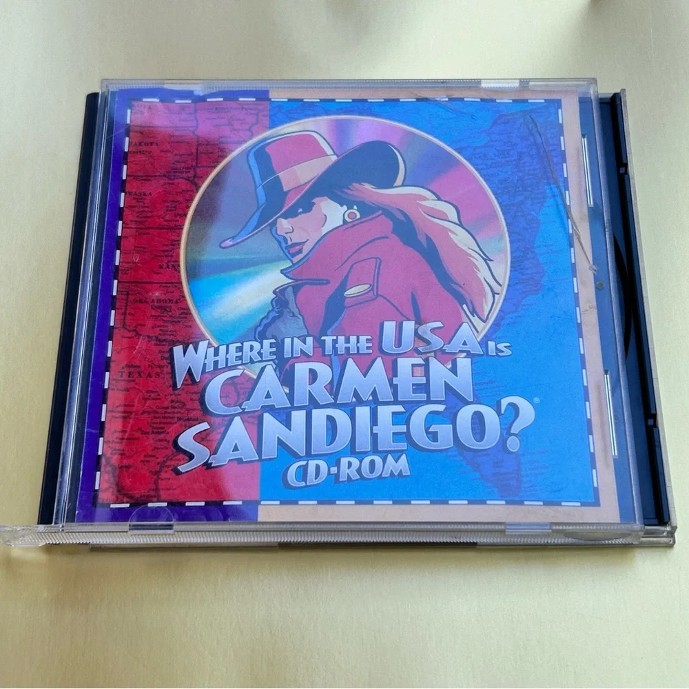 2 CD-Roms Where in the World USA Carmen Sandiego Broderbund